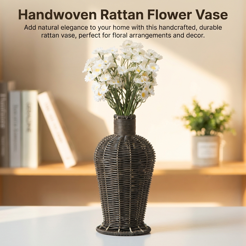 Plastic Rattan Weave Vase Hand - Outdoor Furniture Cafe recensie en prijs