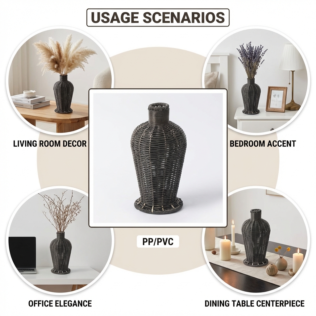 Plastic Rattan Weave Vase Hand - Outdoor Furniture Cafe recensie en prijs