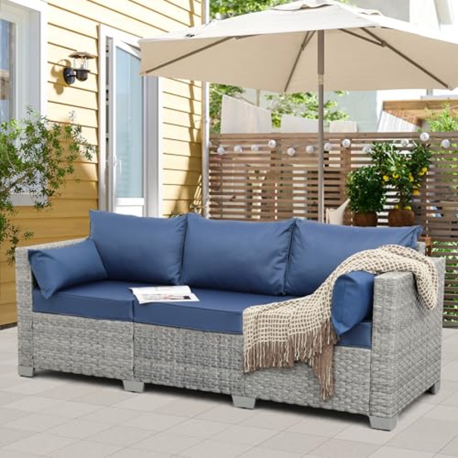 Outdoor Couch 3 Seater Wicker  - Outdoor Furniture Balcony recensie en prijs